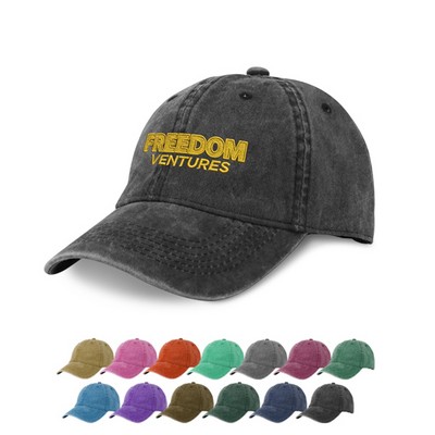 Vintage Pigment Dyed Unstructured Dad Cap